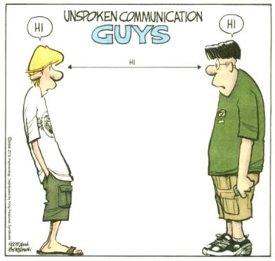 Unspoken communication - Guys